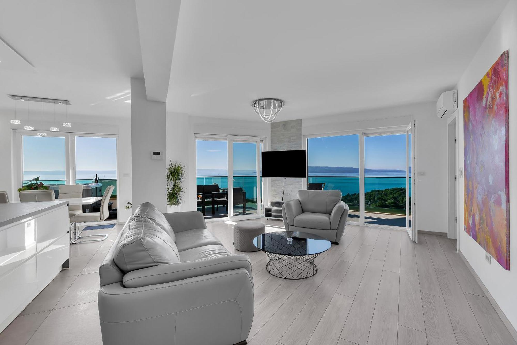 Апартаменты Exclusive Penthouse Big Blue With Private Jacuzzi Макарска Экстерьер фото