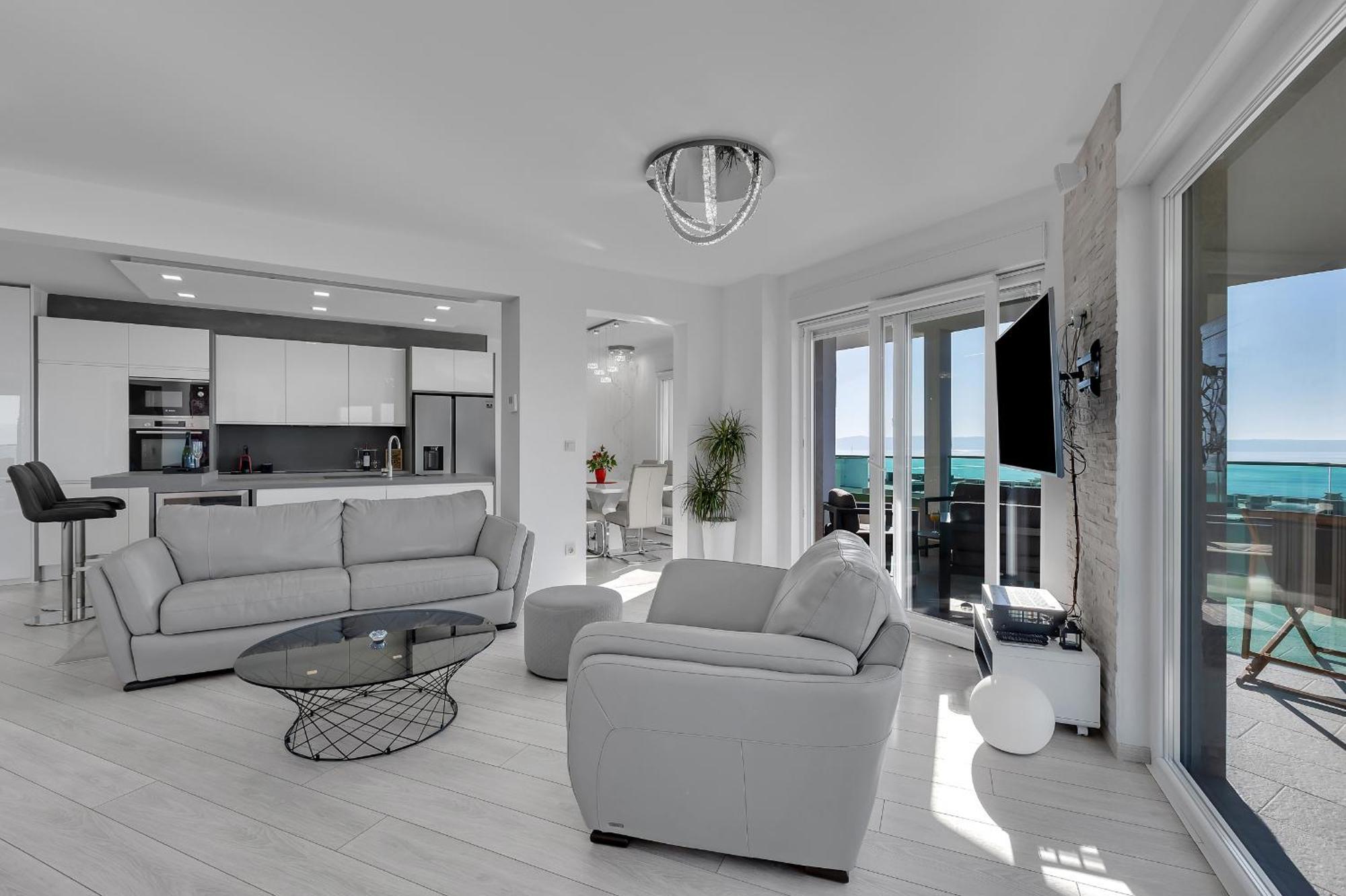 Апартаменты Exclusive Penthouse Big Blue With Private Jacuzzi Макарска Экстерьер фото